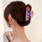 Flower Hair Clips for Women Girls Floral Pattern Print Hair Claw Clips Cute Acrylic Hair Jaw Clips Strong Hold Non-Slip Hair Clamps for Thin Thick Hair Spring Summer Hair Accessories
